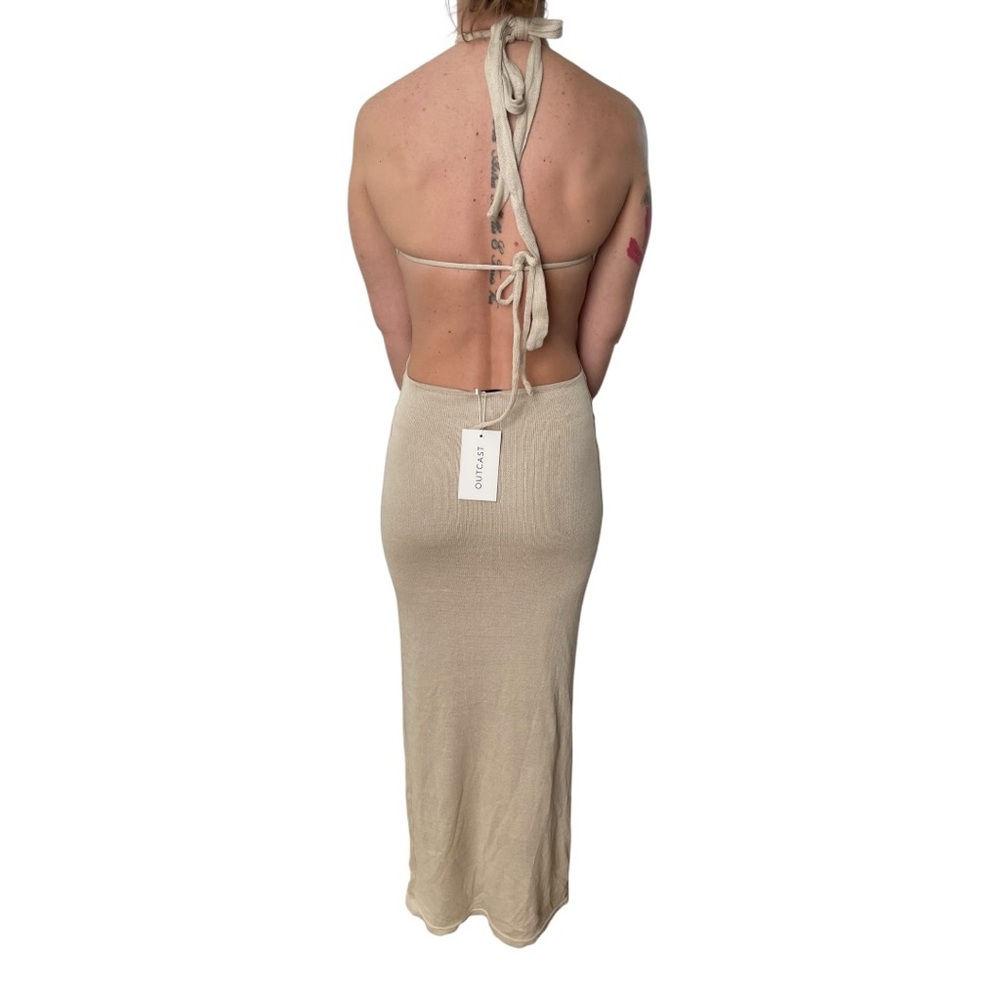 OUTCAST TENSI MAXI DRESS BEIGE OC6704 MSRP$100 NWT - Picture 2 of 5